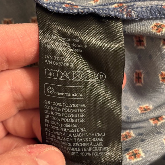 Women’s H&M Blue And Brown Blouse Size 8 - Picture 3 of 8